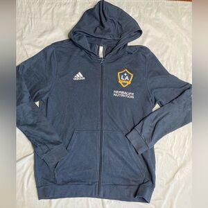 Adidas LA Galaxy Navy Zip-Up Jacket